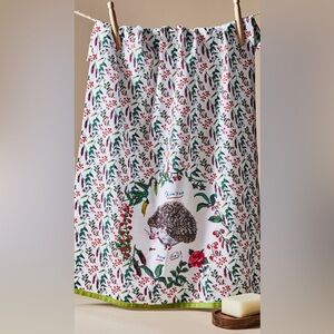 NWT Anthropologie Nathalie Lete Bonjour Hedgehog Kitchen Dish Towel